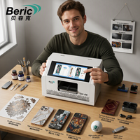 Printer Inkjet UV A5 Baru DX7 Mini Flatbed WiFi Cetak Otomatis Logam Kayu Akrilik Casing Ponsel DIY Kado Kustom Tanpa Pernis Portabel