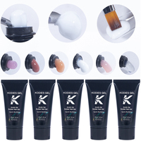 KODIES GEL 30g Gel Poly Nude pour Ongles, Résine Acrylique de Qualité Salon, Extension UV/LED, Gel de Construction Solide pour Manucure