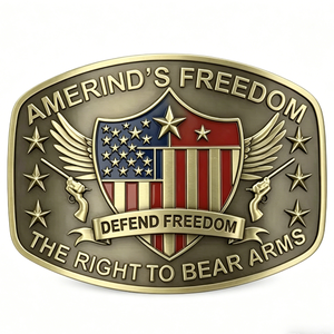 Hebilla de Cinturón Personalizada con Diseño de Libertad Americana, Hebilla Patriótica de Esmalte Suave para Hombre, Regalo de Graduación o Año Nuevo Chino - Product Image 6