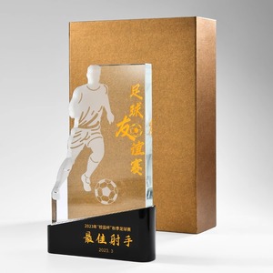 Trofeo creativo, torneo de fútbol personalizado, trofeo de campeonato, MVP, medalla de novato deportivo, trofeo de cristal grabado gratis - Product Image 5