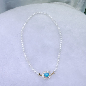 Auténtico Collar de Perlas de Agua Dulce de 8-9 mm con Cierre Magnético Retro, Ideal para el Día de la Madre - Product Image 3