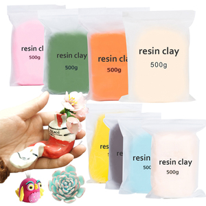 500g non cuit translucide résine argile sèche à l'air <span class=keywords><strong>pain</strong></span> argile froide porcelaine matériel bricolage jouets Kit amusant éducatif unisexe sac - Product Image 1
