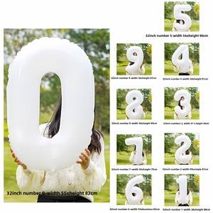 50 pz/pacco 32 pollici versione di vari colori Golden compleanno numero pellicola in alluminio palloncino decorazione festa felice palloncini - Product Image 3