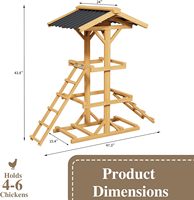 Support d'activités multi-niveaux JQ en bois pour poulaillers extérieurs et fermes