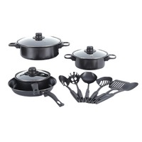 Ensemble de 13 pièces de casseroles de luxe, ensemble de casseroles multifonctionnelles colorées pour la cuisine, ensemble de poêles antiadhésives en fonte