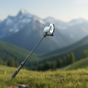 Perche à selfie Ezgo 62 pouces en alliage avec trépied et lumière LED 3W pour l'enregistrement et la photographie, support universel pour téléphone - Product Image 2