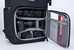 Sac à dos de base pour appareil photo reflex numérique avec compartiment pour ordinateur portable, personnalisable avec logo, résistant aux rayures sur les épaules - Product Image 3