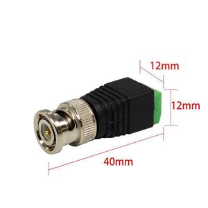 Conector BNC hembra a bloque de terminales de 2 pines para montaje en panel, aislamiento verde, 6 mm de diámetro - Product Image 4