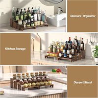 4 ensembles de présentoirs en bois pour stands de vendeurs, supports à cupcakes et desserts, présentoirs alimentaires de style ferme pour fêtes