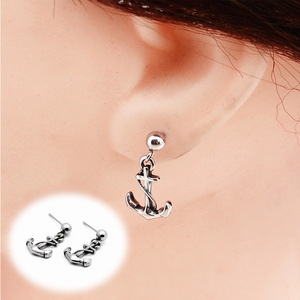 Pendientes colgantes con forma de ancla de yunnique, pendientes de acero de titanio, joyería de moda para mujer - Product Image 1