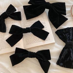 Pince à <span class=keywords><strong>cheveux</strong></span> nœud en velours noir, Vintage, accessoires, 50 pièces - Product Image 6