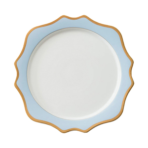Luxury Light Blue Porcelain Charger Plate Restaurant Use Elegant <b>Dinner</b> Dishes Dessert Plates Manufactured Hotels Banquets Home - Product Image 1