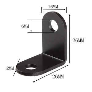 Supports d'angle en L en fer noir, connecteurs d'étagère à angle droit de 90 degrés, accessoires de quincaillerie robustes et durables - Product Image 2