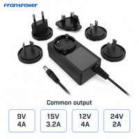 OEM ODM 5V 9V 9.3V 12V 15V 24V 1.5A 2.4A 3A 4A 5A 6A US EU UK AU PSE JP BIS Chargeur détachable SMPS adaptateur secteur