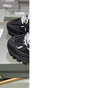 Black fashion Track casual shoes - <b>top</b> designer luxury brand men's shoes with breathable thick sole - women's <b>walking</b> shoes - Product Image 1
