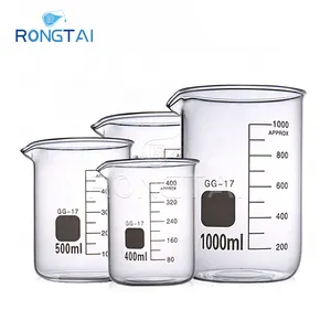 RONGTAI China Lab Glassware Suppliers Manufacturing Laboratory Pyrex Beaker China 800ml 1000ml Pyrex Glass Beaker Mug