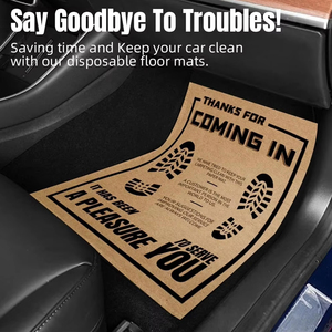 Forro Universal para Piso de Auto Antideslizante, Diseño de Impresión Personalizada, Papel Kraft Blanco Desechable de 20 mm de Grosor - Product Image 5