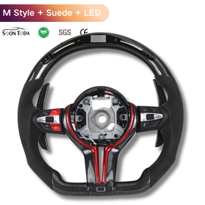 Volante Deportivo Personalizado de Gamuza para <span class=keywords><strong>BMW</strong></span> F01 F06 F10 F20 F21 F30 F32 F36 M3 F15 <span class=keywords><strong>M5</strong></span> F80 M4 F82 M2 F87 E70 E71 E90 - Product Image 1