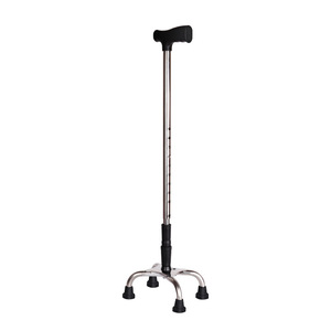 Canne en acier inoxydable Yishunkang à quatre pieds, réglable, pour personnes âgées, aide à la mobilité - Product Image 4