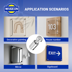 Vis à tête fendue entièrement filetées en acier inoxydable Wugeon pour verre publicitaire, clous décoratifs pour miroirs, <span class=keywords><strong>fixations</strong></span> acryliques - Product Image 5
