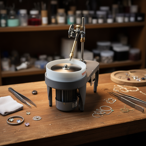 Pulidora de piedras Vevor de 180W y 2800 rpm, máquina de facetado de gemas para la fabricación de joyas con bolsa abrasiva triangular - Product Image 2