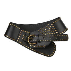 <span class=keywords><strong>Ceinture</strong></span> large rétro Y2K pour femme, style E-girl, effet vieilli, passe-partout, ajustée à la taille - Product Image 2