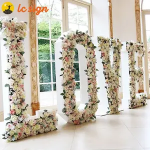 Factory Wholesale Flower Numbers Of 5ft Tall Flower Wed Decor Letters Stands Decoration For Wedding Background