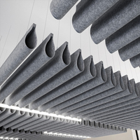Panneaux acoustiques en fibre de polyester 100% TianGe Studio, forme en U moderne, pour plafond, isolation phonique, ignifuge, design graphique