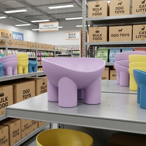 Offre Spéciale – Gamelle surélevée à trois pieds en plastique, inclinée et anti-renversement pour chats et chiens – Gamelle d'alimentation et d'eau – Fournitures pour animaux de compagnie en gros à prix abordable - Product Image 1