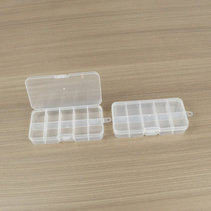 Transparent Plastic Storage <b>Box</b> 10 Compartments Rectangular PP Spare Parts Organizer <b>Tool</b> <b>Box</b> - Product Image 4