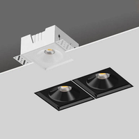 Spot Led sans cadre Spot encastré Anti-éblouissement Lampe carrée Design minimaliste Downlight en aluminium pour salon cuisine