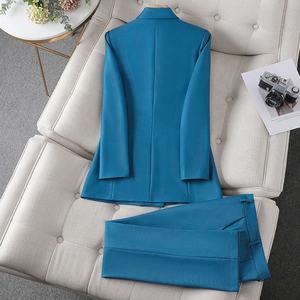 Abiti da <span class=keywords><strong>donna</strong></span> moderni abiti da lavoro da ufficio da <span class=keywords><strong>donna</strong></span> giacca formale <span class=keywords><strong>pantaloni</strong></span> due pezzi Set smoking - Product Image 2