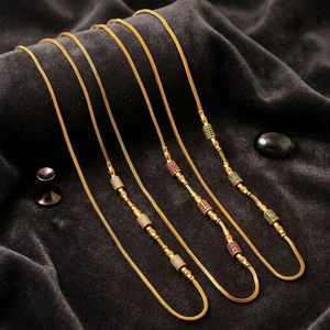 สร้อยคอทองชุบไมโคร 14K 18K 24K แบบขายส่ง, สร้อยคอแฟชั่น, เครื่องประดับเพชร CZ, สร้อยคอแบบ Mopu ประดับเพชร CZ - Product Image 2