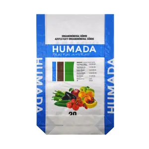 custom 20kg 25kg Agriculture Nutrient PP woven Square Bottom Packaging Bag