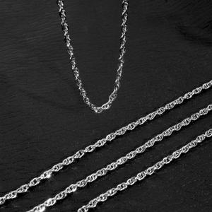 Collar de Cadena de Acero Inoxidable Plateado Simple, Estilo Hiphop, Unisex, Joyería de Moda al por Mayor - Product Image 2