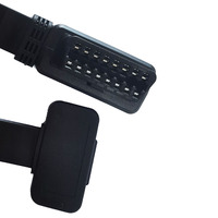 Cable de extensión J1962 OBDII un divisor dos hembra a macho + hembra plano fino como fideos 16 pines 16 núcleos para ELM327 OBD 16 pines