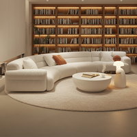 Ensemble de canapés sectionnels en tissu velours moderne, design créatif, canapé semi-circulaire pour hall de villa
