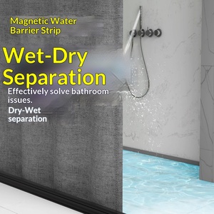 <span class=keywords><strong>Rideau</strong></span> <span class=keywords><strong>de</strong></span> <span class=keywords><strong>Douche</strong></span> Magnétique Étanche en Plastique <span class=keywords><strong>Sans</strong></span> Perçage, Crochets Invisibles, Design 3D pour Séparation Humide/Sèche dans la Salle <span class=keywords><strong>de</strong></span> Bain - Product Image 3