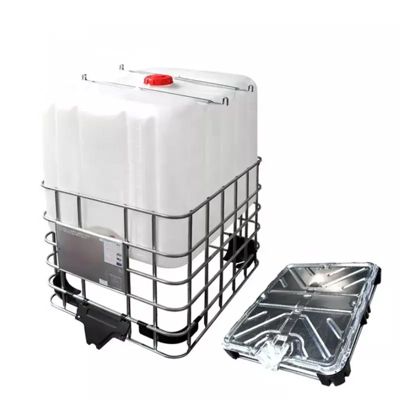 DX 51D galvanized Plastic IBC Chemical Tote Tank with steel tube pallet structure