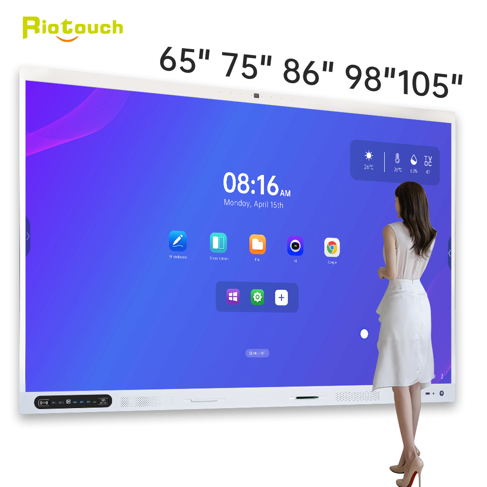 Iniotouch Премиум 75 дюймов интерактивные офисные доски для 4k 48MP AI камера умная доска для обучения интерактивные доски
