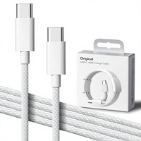 Câble de charge double tête Type-C avec matériau tressé pour une charge rapide et une transmission de données