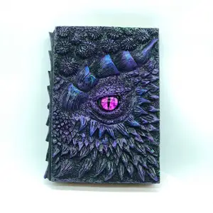 3D Dragon Relief Campaign Diary Notepad Sketchbook Resin Dragon Journal Notebook Travel Diary for Women Men