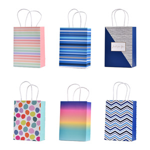Bolsas de Papel para Regalo Impresas <span class=keywords><strong>Multicolor</strong></span> Ecológicas Listas para Enviar, Bolsas de Papel Kraft Recicladas al por Mayor para Fiestas y Boutiques - Product Image 3