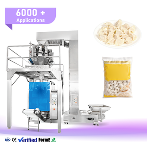 Automatic Vertical Packaging <b>Machine</b> High Accuracy Frozen Food Packing <b>Machine</b> for <b>Dumplings</b> Pouch Filling Sealing Labeling - Product Image 1