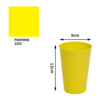 Vente directe d'usine, gobelet en plastique à large ouverture, personnalisable, écologique, inodore, durable, de qualité alimentaire, pour boissons