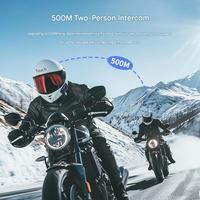 Casque Intercom pour Moto - Micro HD à Double Réduction de Bruit, Radio FM, Autonomie de 48H et Étanchéité IPX6