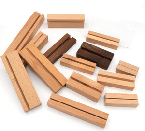 Tailai-portatarjetas de madera de haya rústica, soporte de exhibición de tarjetas de Escort, soporte de mesa para señal de número, soporte de menú para <span class=keywords><strong>restaurante</strong></span> y fotos - Product Image 6