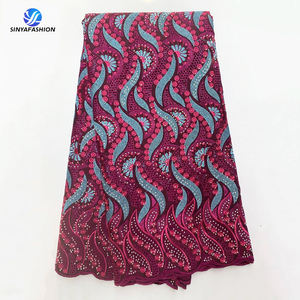 Sinya blanc or sénégal suisse Voile <span class=keywords><strong>dentelle</strong></span> en suisse Match Auto Aso Oke coton <span class=keywords><strong>dentelle</strong></span> tissu broderie <span class=keywords><strong>robe</strong></span> nigériane mode - Product Image 1