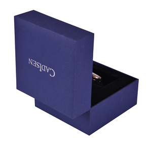 Caja de papel azul para relojes, estuche para joyas, expositor de relojes, embalaje de envío, caja para relojes y joyas - Product Image 4
