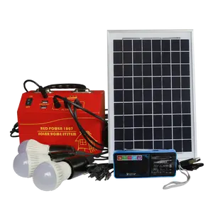 Classic Portable Mini Solar Home lighting system 12V 10W solar panel kit with DC LED Bulbs Radio for Promotion price